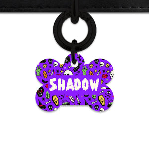 Bailey & Bone Pet Tag Spooky Halloween Pattern Pet Tag