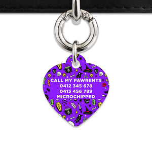 Bailey & Bone Pet Tag Spooky Halloween Pattern Pet Tag