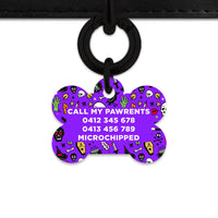 Bailey & Bone Pet Tag Spooky Halloween Pattern Pet Tag