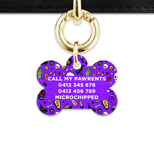 Bailey & Bone Pet Tag Spooky Halloween Pattern Pet Tag