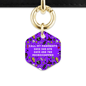 Bailey & Bone Pet Tag Spooky Halloween Pattern Pet Tag