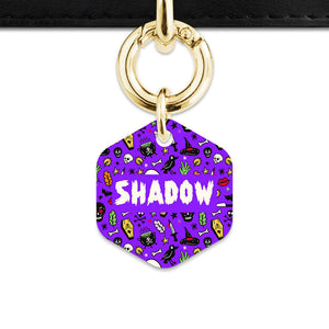Bailey & Bone Pet Tag Spooky Halloween Pattern Pet Tag