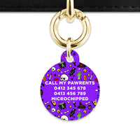 Bailey & Bone Pet Tag Spooky Halloween Pattern Pet Tag