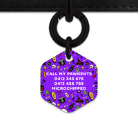 Bailey & Bone Pet Tag Spooky Halloween Pattern Pet Tag