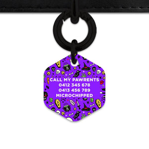 Bailey & Bone Pet Tag Spooky Halloween Pattern Pet Tag