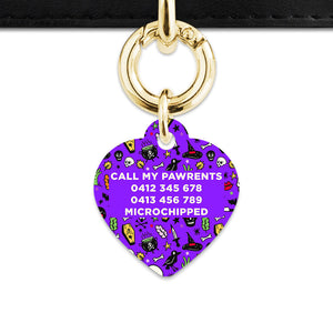 Bailey & Bone Pet Tag Spooky Halloween Pattern Pet Tag