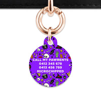Bailey & Bone Pet Tag Spooky Halloween Pattern Pet Tag