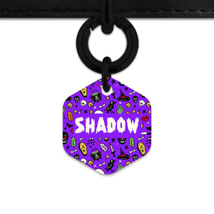 Bailey & Bone Pet Tag Spooky Halloween Pattern Pet Tag