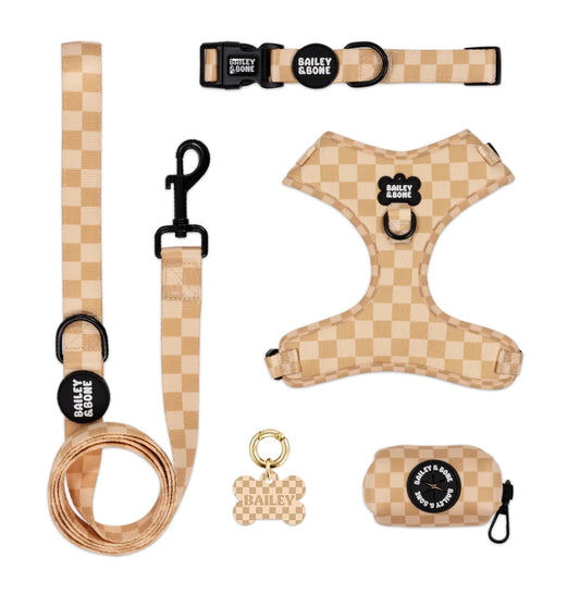 Beige And Tan Checkers Complete Bundle