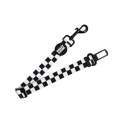 Black And White Checkers Dog Car Restraint