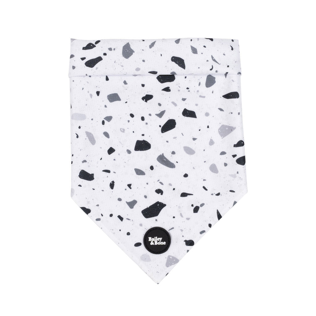 Black And White Terrazzo Dog Bandana