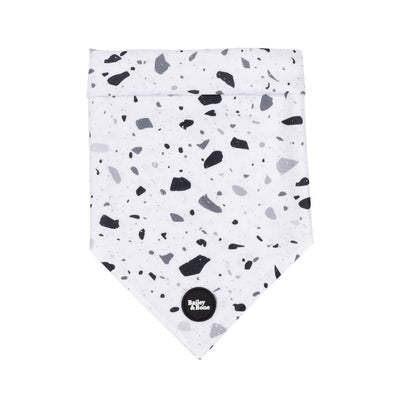 Black And White Terrazzo Dog Bandana