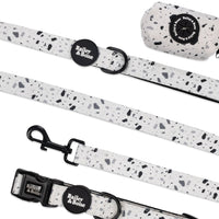 Black And White Terrazzo Collar And Lead Bundle