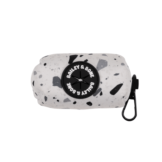Black And White Terrazzo Poop Bag Holder