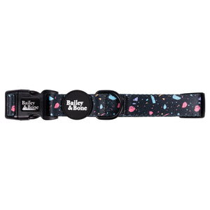 Black Pastel Terrazzo Collar And Lead Bundle