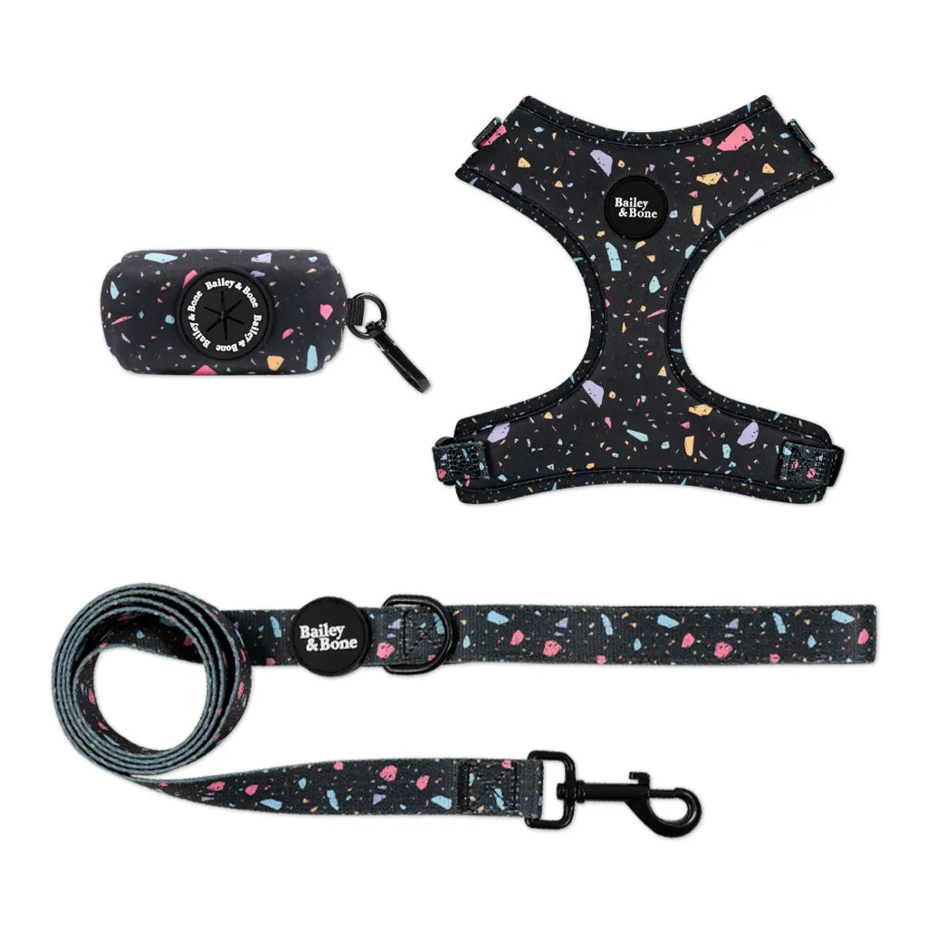 Black Pastel Terrazzo Harness Bundle