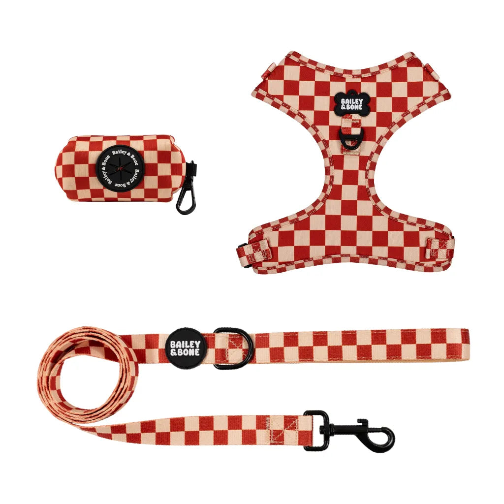 Brown And Beige Checkers Harness Bundle