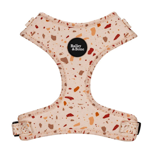 Brown And Beige Terrazzo Dog Harness