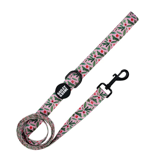 Christmas Holly Dog Lead
