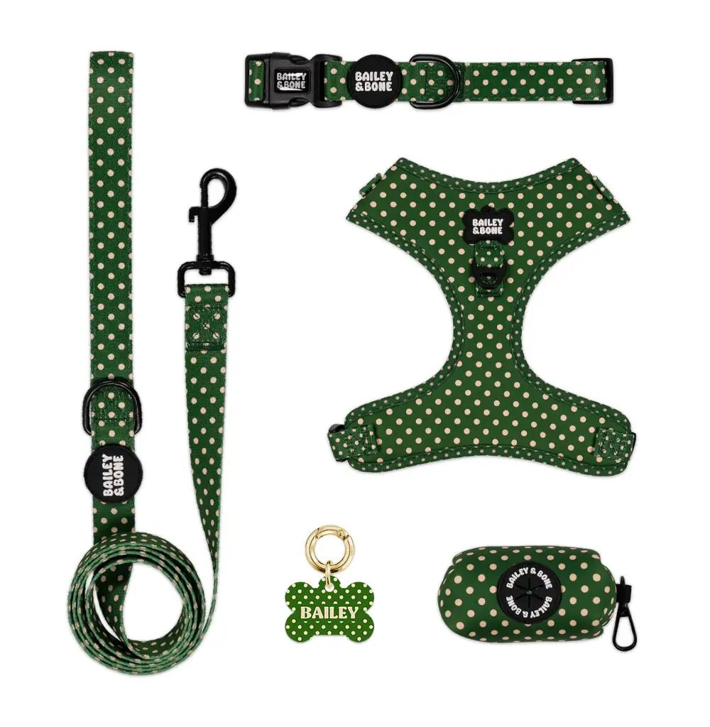 Green And Beige Polka Dots Complete Bundle