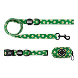 Green Daisy Pattern Collar And Lead Bundle