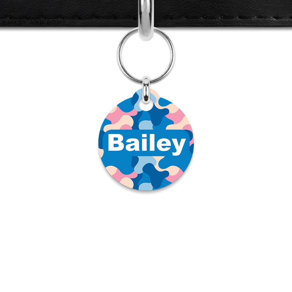 Pastel Camouflage Mini Pet ID Tag