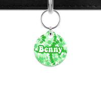 Green Tie Dye Mini Pet ID Tag