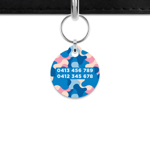 Pastel Camouflage Mini Pet ID Tag