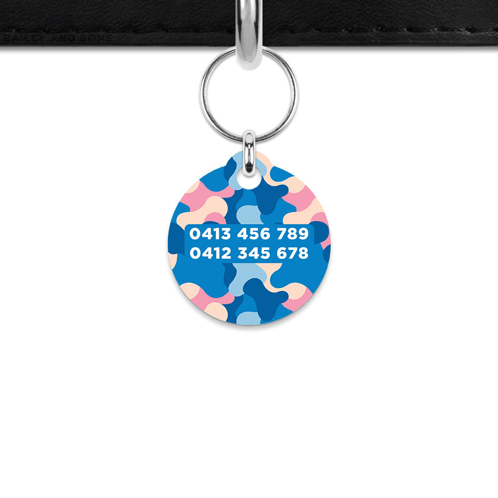 Pastel Camouflage Mini Pet ID Tag