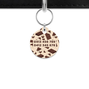 Chocolate Pattern Mini Pet ID Tag