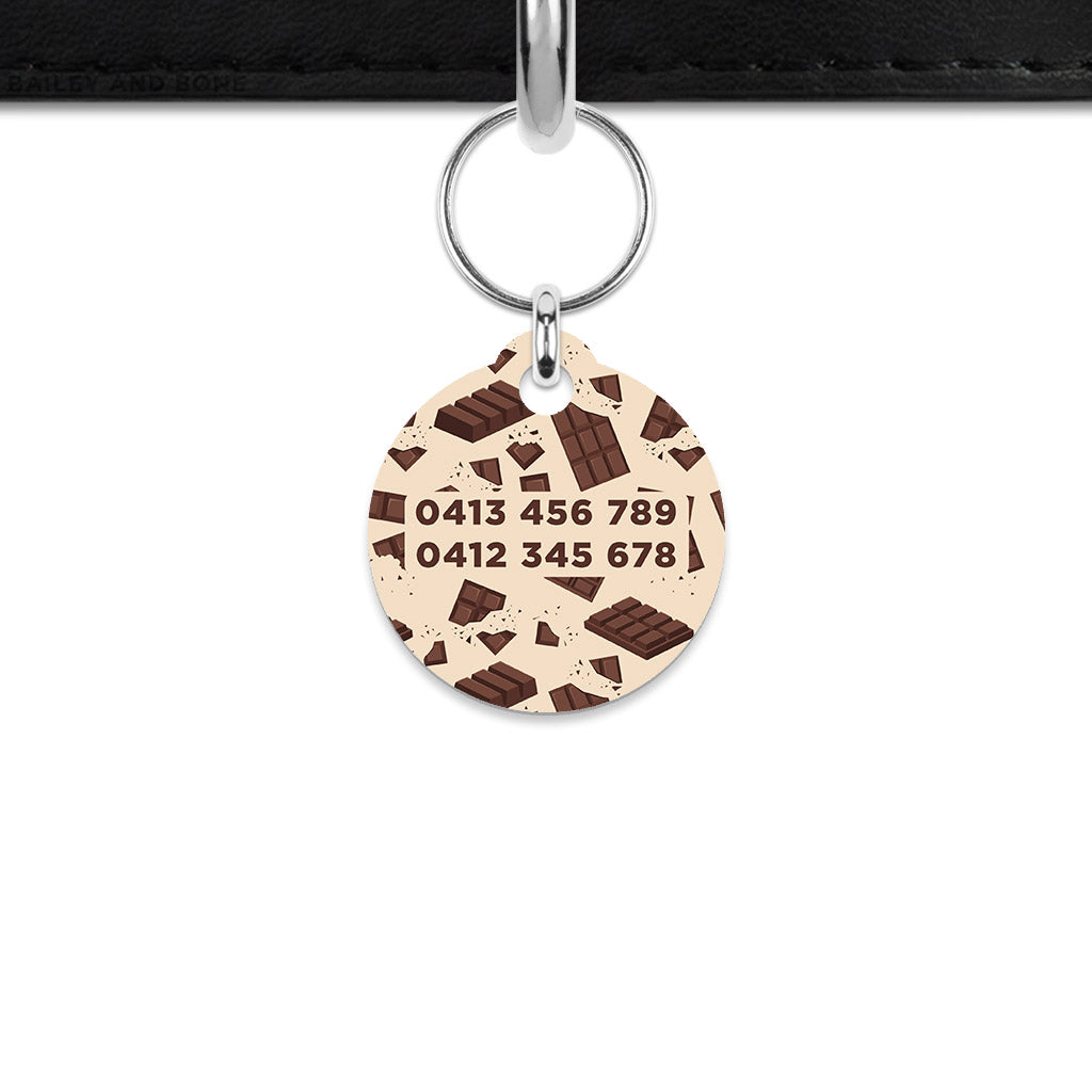 Chocolate Pattern Mini Pet ID Tag