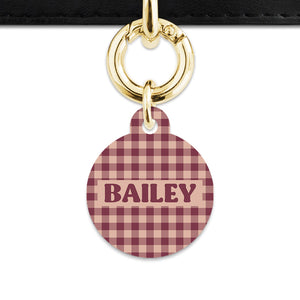 Winter Gingham Pet ID Tag