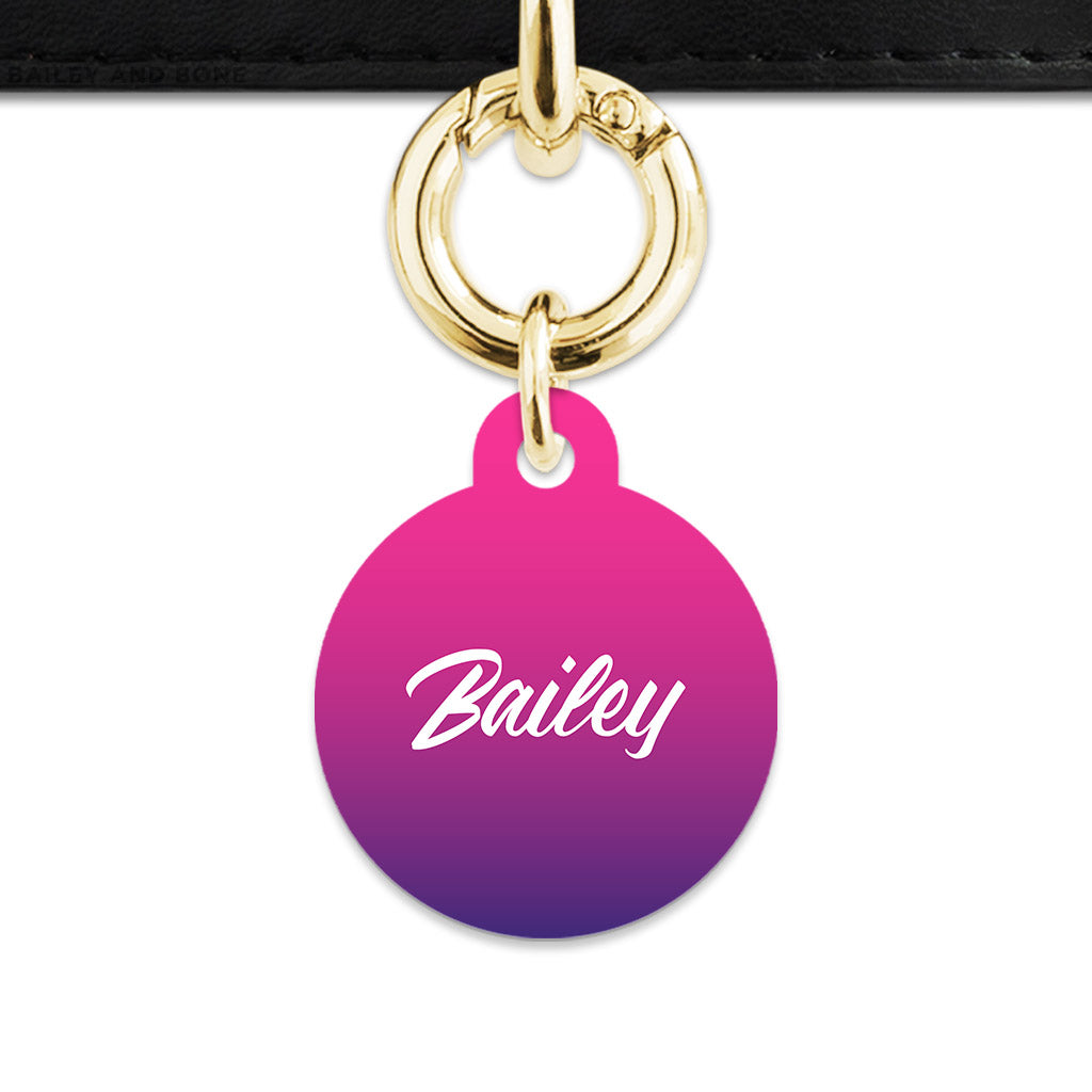 Purple Gradient Pet ID Tag