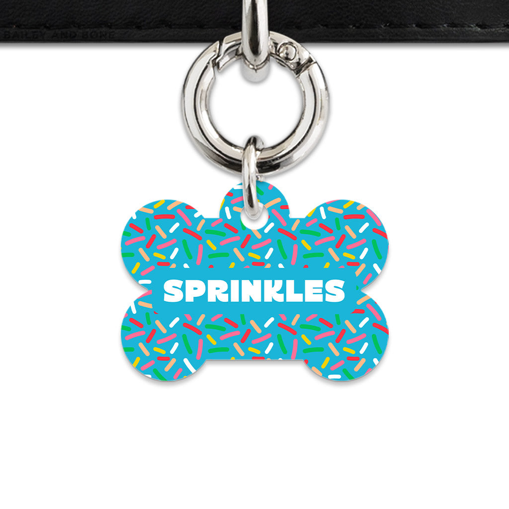 Blue Birthday Sprinkles Pet ID Tag