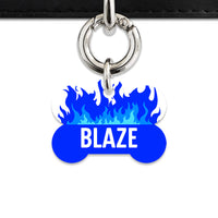Blue Flames Pet ID Tag