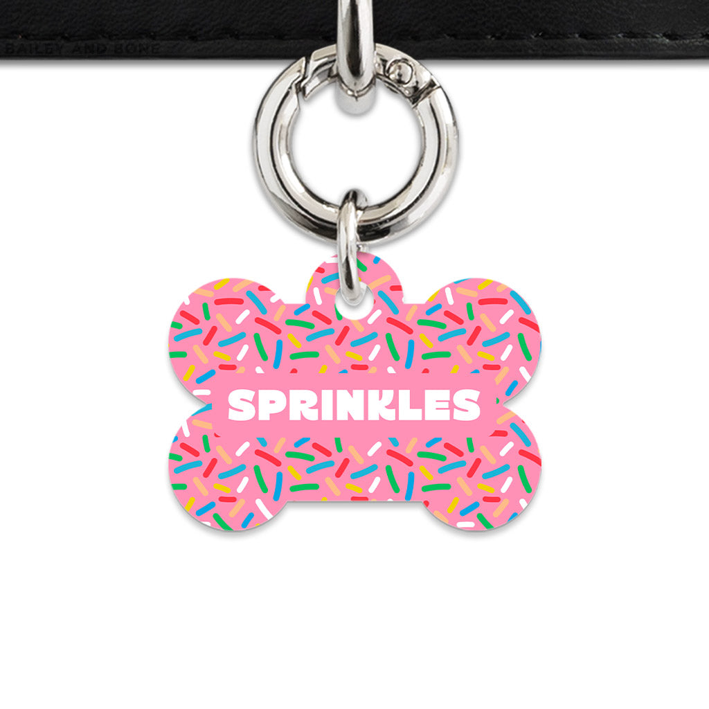 Pink Birthday Sprinkles Pet ID Tag