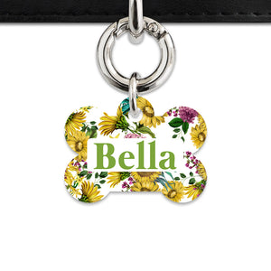 Vintage Sunflowers Pet ID Tag