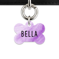 Light Purple Marble Pet ID Tag