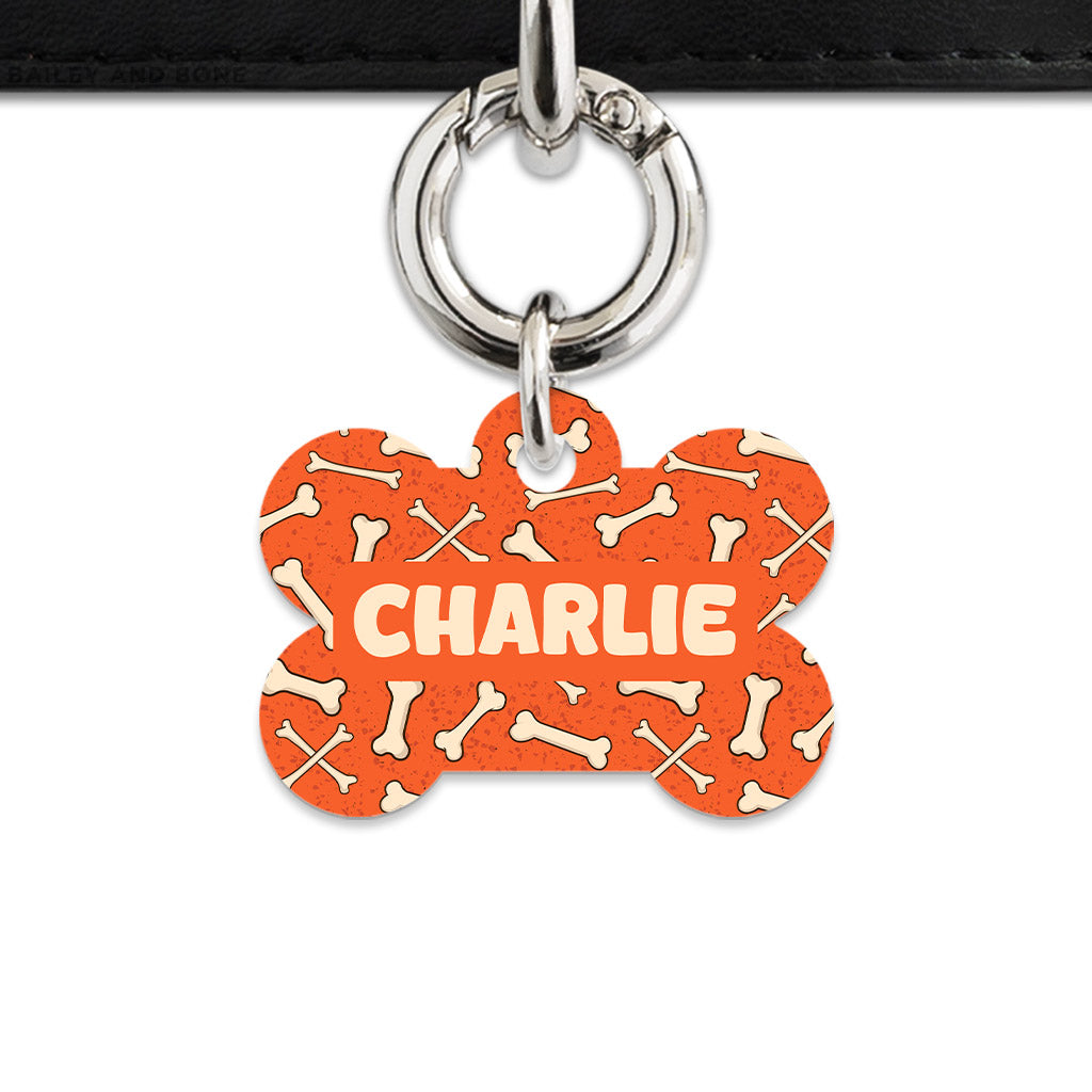 Halloween Bones Pet ID Tag