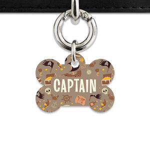 Pirates Pattern Pet ID Tag