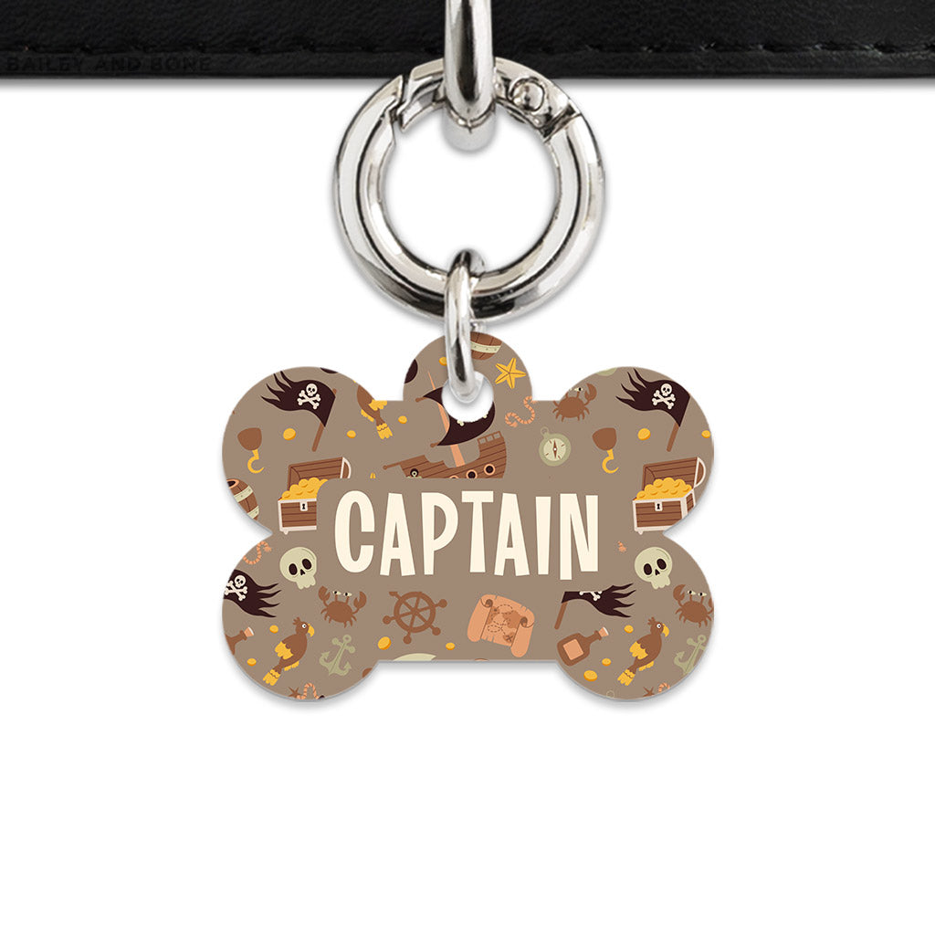 Pirates Pattern Pet ID Tag