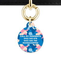 Pastel Camouflage Pet ID Tag