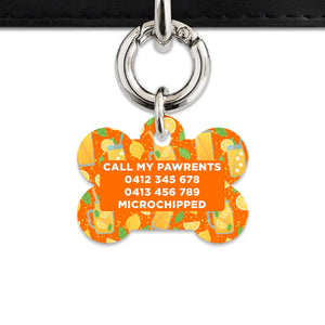 Orange Lemonade Pet ID Tag