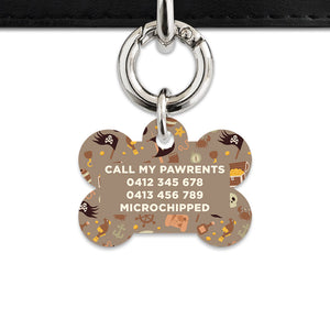 Pirates Pattern Pet ID Tag
