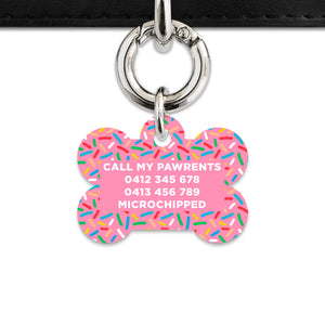 Pink Birthday Sprinkles Pet ID Tag