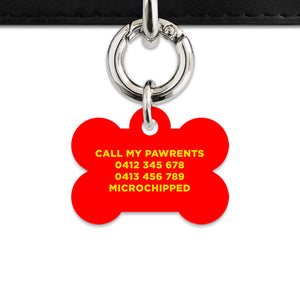 Burger Pattern Pet ID Tag