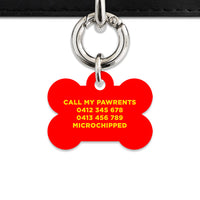 Burger Pattern Pet ID Tag