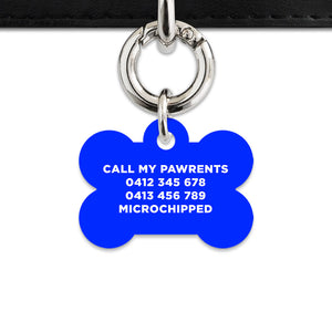 Blue Flames Pet ID Tag