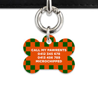Halloween Checkers Pet ID Tag