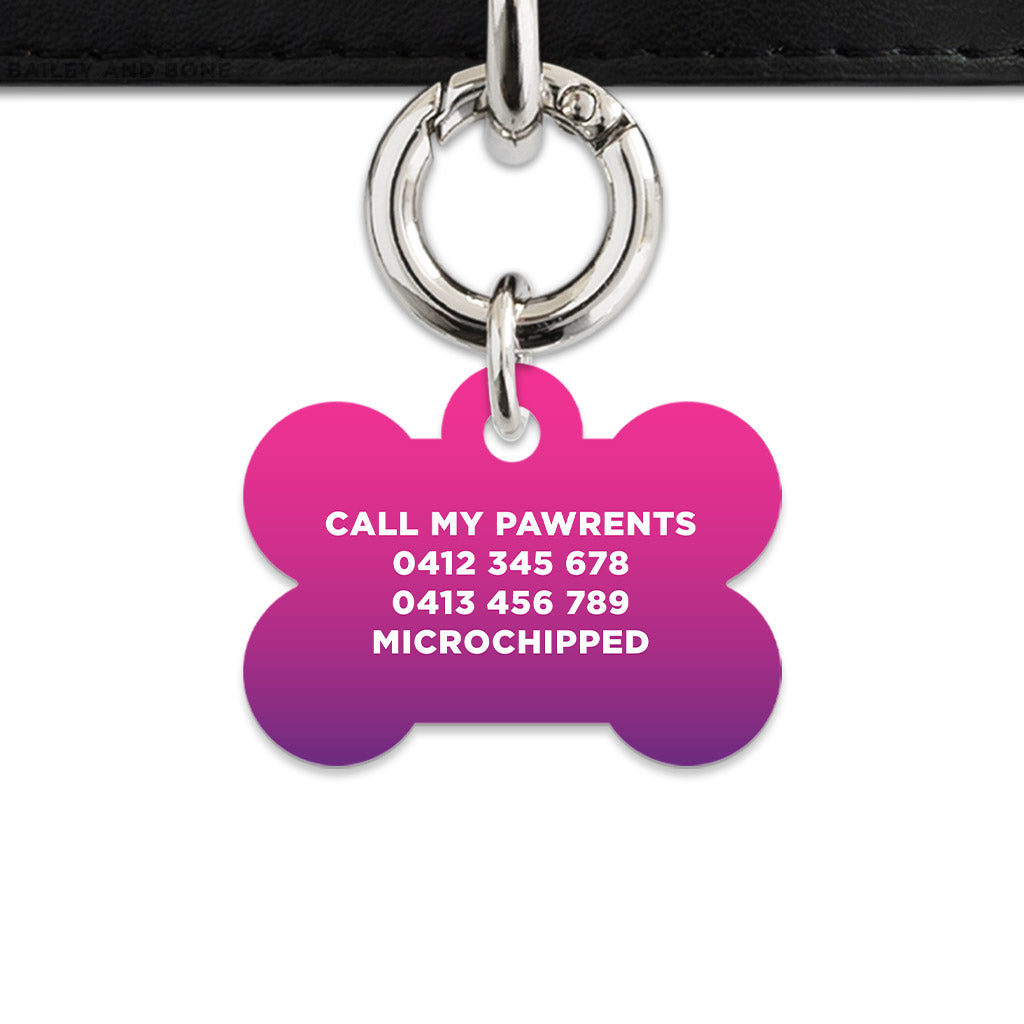 Purple Gradient Pet ID Tag